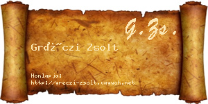 Gréczi Zsolt névjegykártya